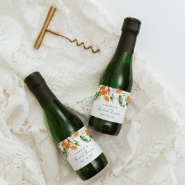 Citrus Brautparty Mini Sparkling Weinkarte