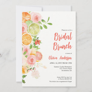 Citrus Bridal Brunch Dusche Einladung