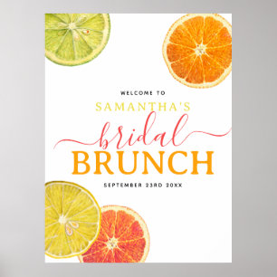 Citrus Bridal Brunch Lemon Orange Brautparty Poster