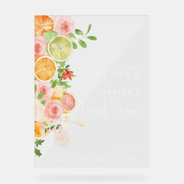 Citrus Bright Brautparty Begrüßung Akryllisches Ze Acrylschild