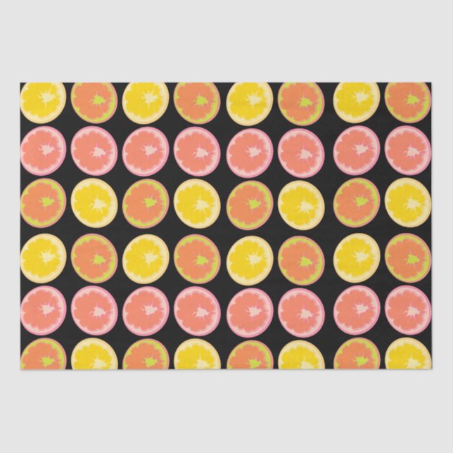 Citrus Candy Lemon Frucht Muster Geburtstag Seidenpapier (Vorderseite)