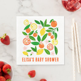 Citrus Celebration Custom BABY SHOWER Vielen Dank Serviette