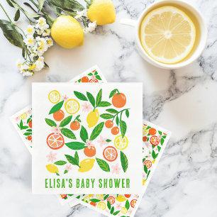 Citrus Celebration Custom BABY SHOWER Vielen Dank Serviette