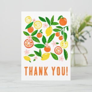 Citrus Celebration Custom Colorful Flat Dankeskarte