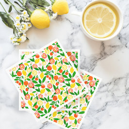 Citrus Celebration Lemons Orangen Baby Dusche Serviette
