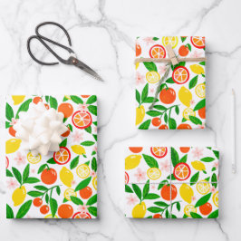 Citrus Celebration Lovely Lemons Phantastisch Oran Geschenkpapier Set