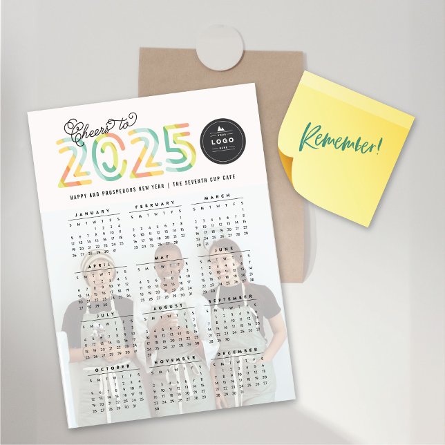 Citrus Cheers to 2025 Kalender Magnetic Foto Card Magnetkarte (Citrus Cheers To 2025 Calendar Magnetic Photo Card @ fat_fa_tin)
