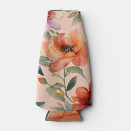 Citrus Chill: Multicolor Orange Blume Grün Cool Flaschenkühler