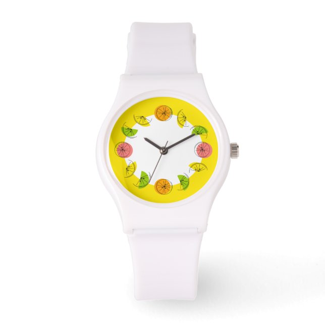 Citrus Circle Yellow watch Armbanduhr (Vorderseite)