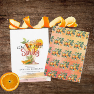 Citrus Cocktail-Brautparty Einladung