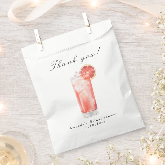 Citrus-Cocktail-Junggesellinnenabschied Geschenktütchen (Ausgeschnitten)