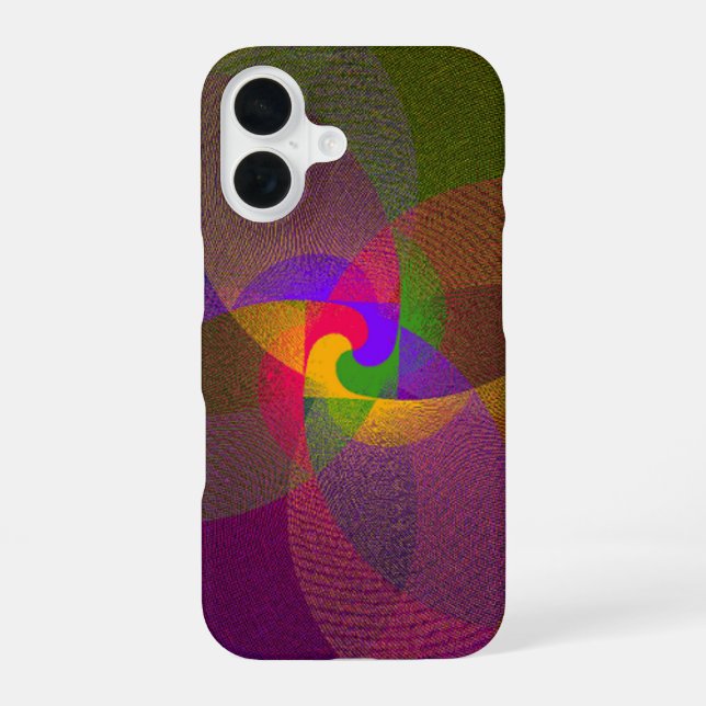 Citrus Color Blend Geometric iPhone 16 Case Hülle (Rückseite)