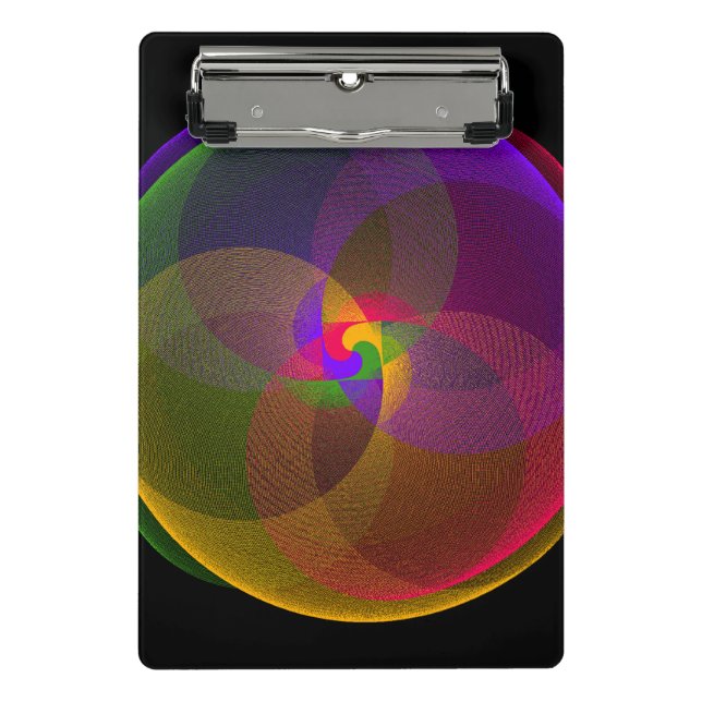 Citrus Color Blend Geometric Mini Clipboard Klemmbrett (Vorderseite)