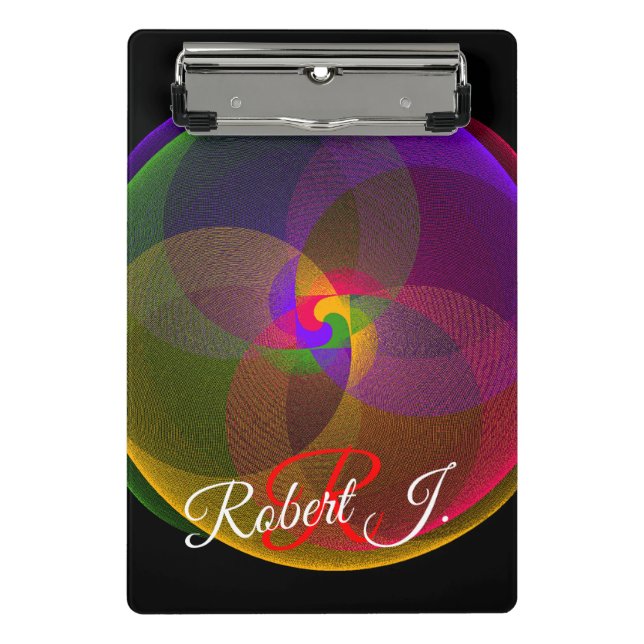 Citrus Color Blend Geometric Mini Clipboard Mini Klemmbrett (Vorderseite)