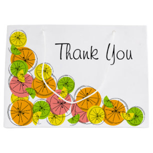 Citrus Corner Danke, Geschenktasche groß Große Geschenktüte