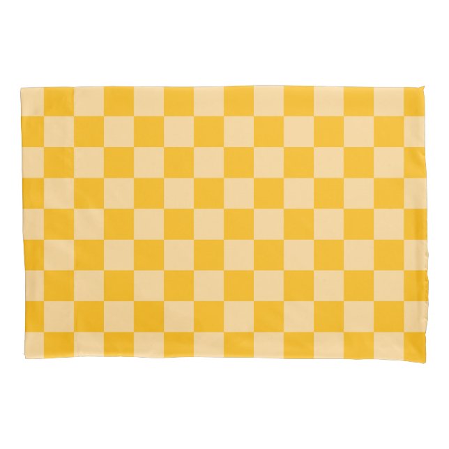 Citrus cream checkered board pattern kissenbezug (Vorderseite-Links)