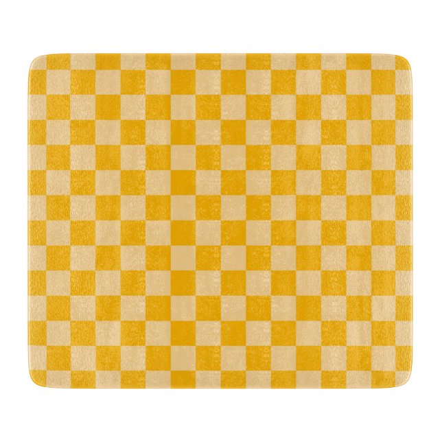 Citrus cream checkered board pattern schneidebrett (Vorderseite)