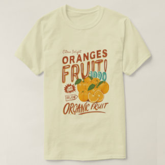 "Citrus Delight" – Bio-Orangen Retro-Shirt T-Shirt