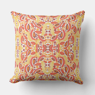Citrus Delight Orange and Yellow Throw Kissen