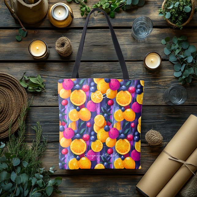 Citrus Delight Wellness Tote Bag & Vibrant Frucht (Von Creator hochgeladen)