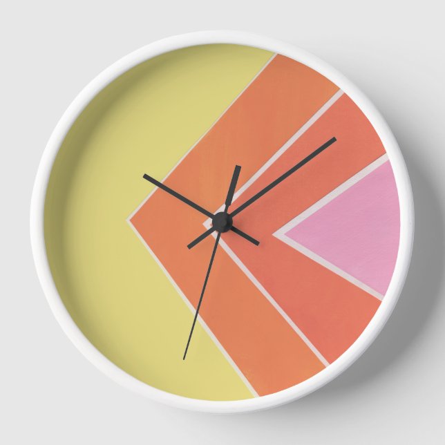 Citrus Dreiecke Uhr (Vorderseite)