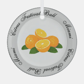 Citrus Festival Plate Ornament Aus Glas