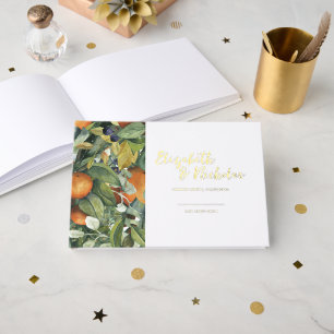 Citrus Floral Botanische Hochzeit Gästebuch