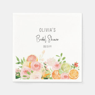 Citrus Floral Brautparty Dusche Serviette