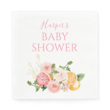 Citrus Floral Fruit Baby Dusche