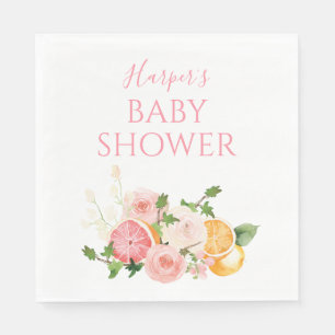 Citrus Floral Fruit Baby Dusche Serviette