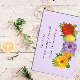 Citrus Floral Garden Wedding Gästebuch