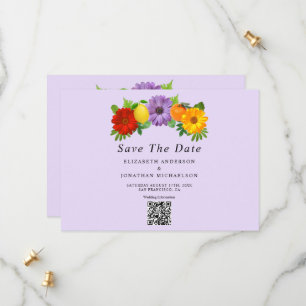 Citrus Floral Garden Wedding Save The Date