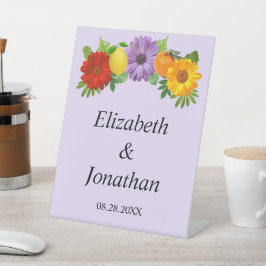 Citrus Floral Garden Wedding Sockelschild