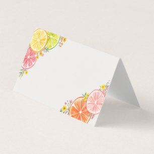 Citrus Floral Kleine Süsse Platzkarte Tische Dekor