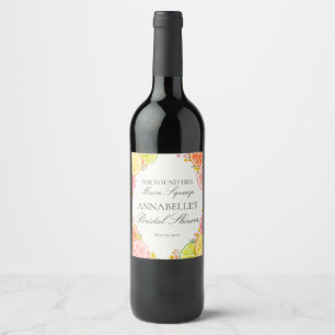 Citrus Floral Main Squeeze Brautparty Dessert Weinetikett