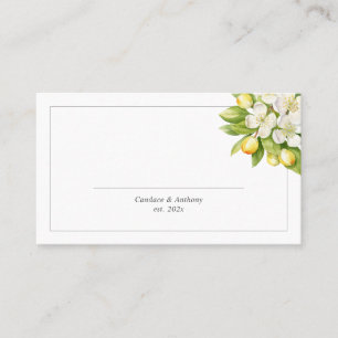 Citrus Floral Wedding Platzkarte