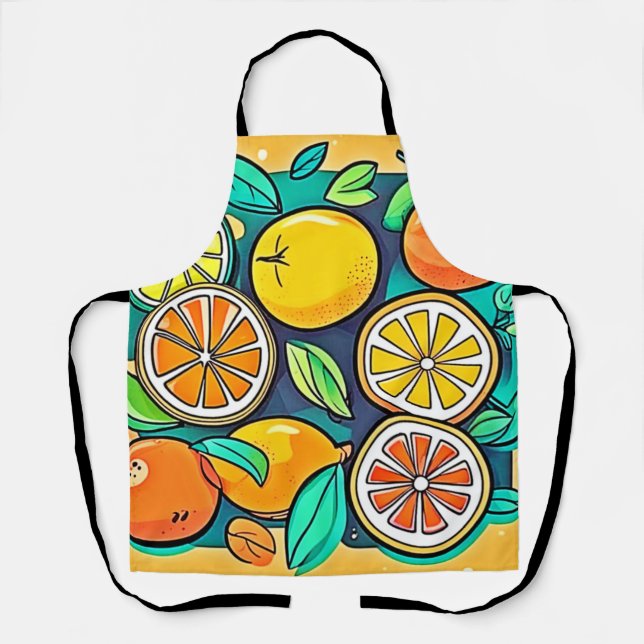 Citrus Fruit Art Design Schürze (Vorderseite)