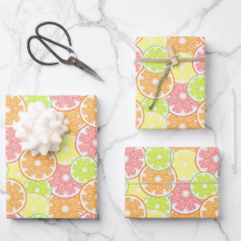 Citrus Fruit Geschenkpapier Set