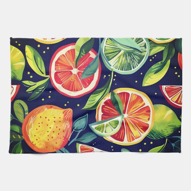 Citrus Fruit Kitchtuch Geschirrtuch (Horizontal)