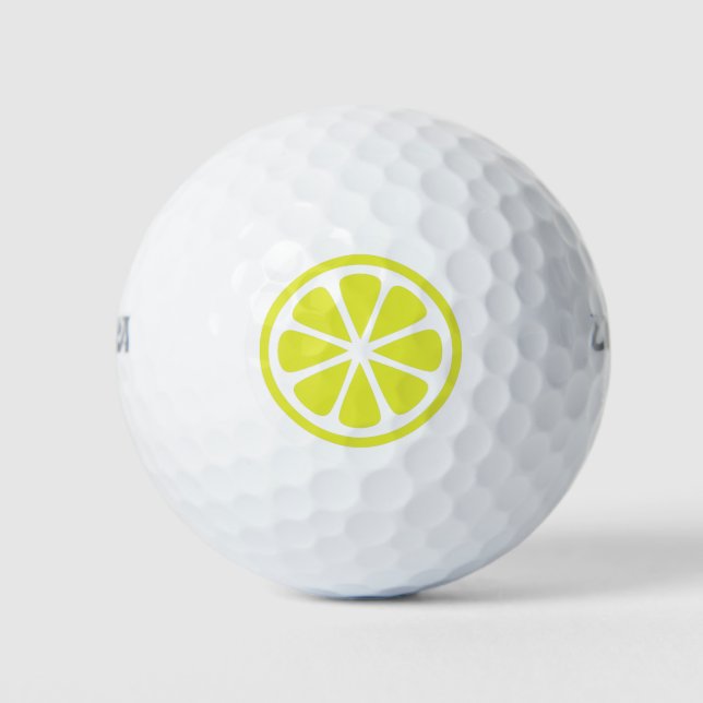 Citrus Fruit Lemon Golf Balls Golfball (Vorderseite)