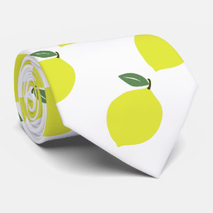 Citrus Fruit Lemon Pattern Neck Tie Krawatte