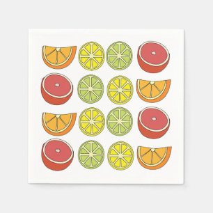 Citrus Fruit Summer Party Serviette