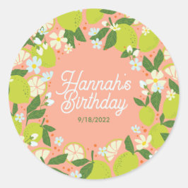 Citrus Garden Party Stickers - bearbeitbarer Text