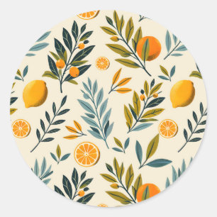 Citrus Garden Runder Aufkleber