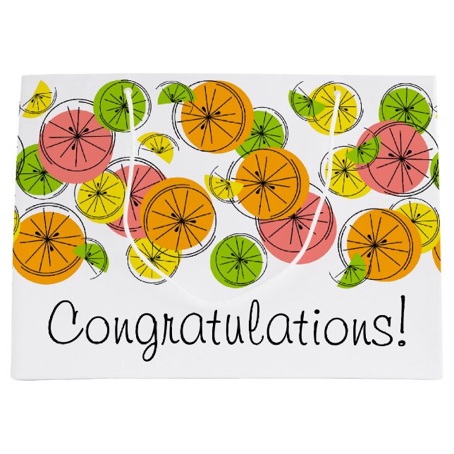 Citrus Gratulation! Geschenktüte groß (Vorderseite)