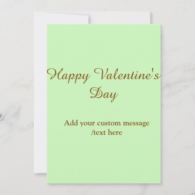 Citrus green brown happy Valentine's day simple  (Vorderseite)