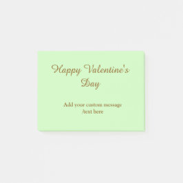 Citrus green brown happy Valentine's day simple  Post-it Klebezettel
