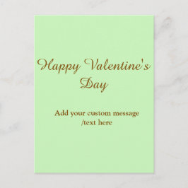 Citrus green brown happy Valentine's day simple  Postkarte