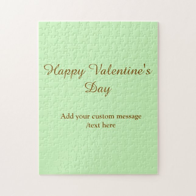 Citrus green brown happy Valentine's day simple  Puzzle (Vertikal)