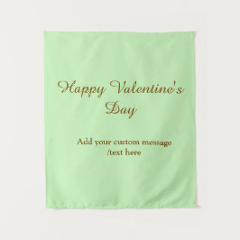 Citrus green brown happy Valentine's day simple  Wandteppich